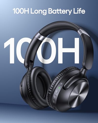 TAGRY Active Noise Cancelling Wireless Over Ear Headphones Black A977974