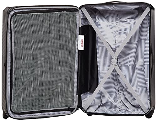 American Tourister Stratum XLT Expandable Hardside Luggage with Spinner Wheels, Jet Black, Carry-On 21-Inch E7418
