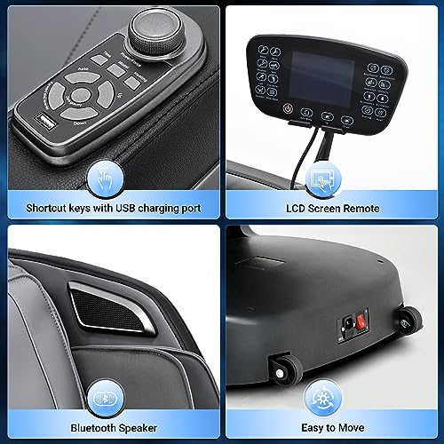 Full Body Zero Gravity Shiatsu Massage Chair with Heat and Foot Massage Q658