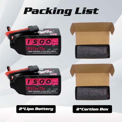 CNHL 1500mAh 130C 4S Lipo Battery with XT60 Plug for FPV Drone Racing G868