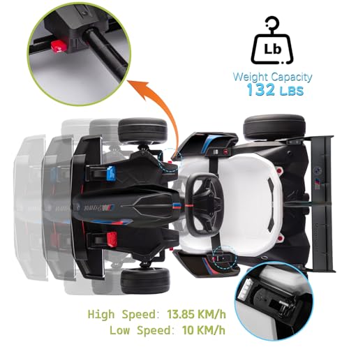 Licensed BMW 36V Electric Drift Go Kart for Kids, 7.5 MPH, White M530400