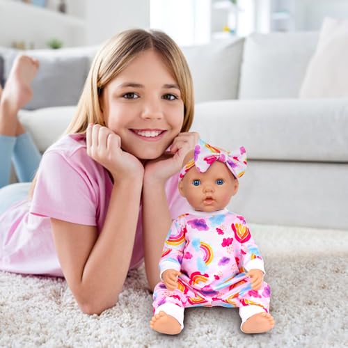 Ecore Fun 5 Sets Baby Doll Clothes and Headbands for 14-16 Inch Dolls R1250