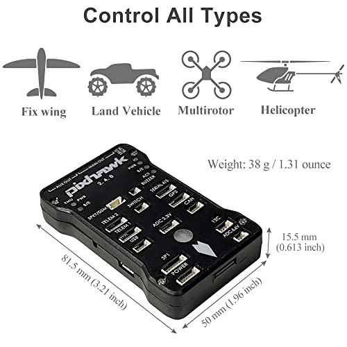 HAWK'S WORK Pixhawk PX4 Flight Controller 2.4.8 with GPS and Power Module I792