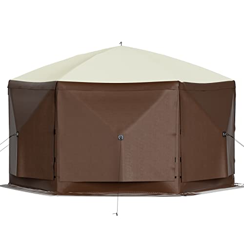 VEVOR Pop Up Gazebo Screen Tent 10x10ft with Mosquito Netting B21209