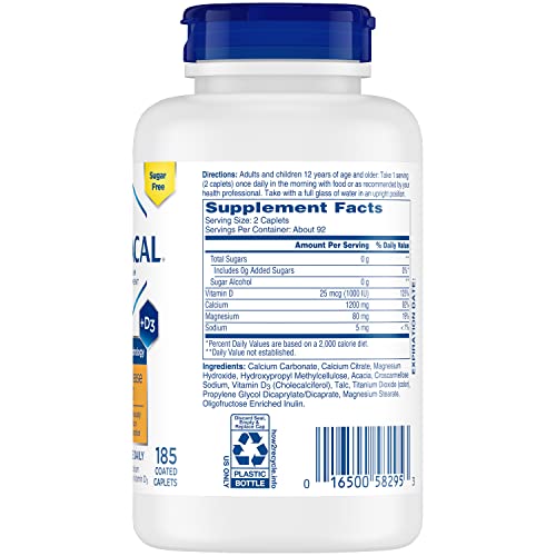 Citracal Slow Release 1200 Calcium Citrate with Vitamin D3, 185 Count Z2593