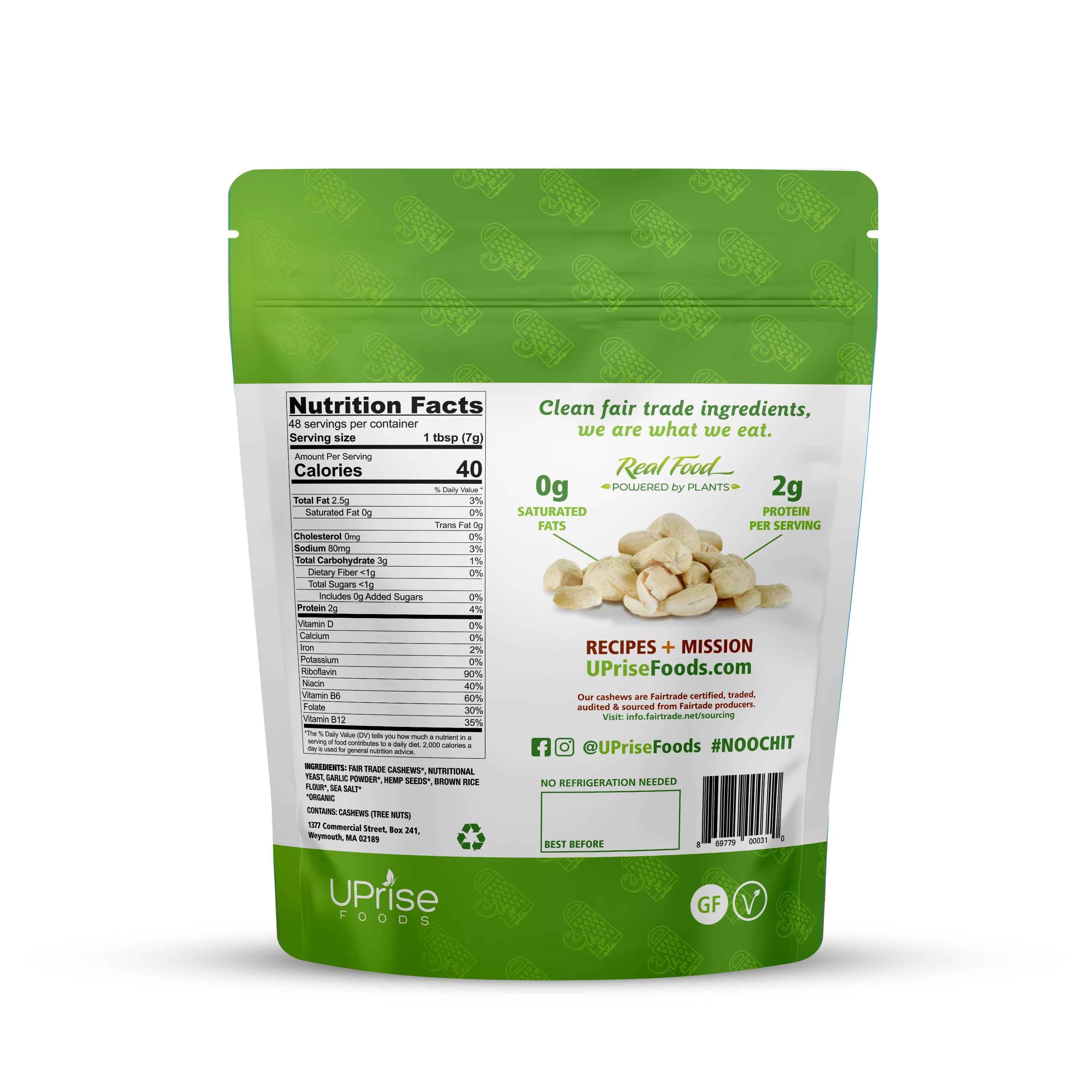 NOOCH IT! Dairy-Free Cashew Grated Cheeze Vegan Parmesan 12oz Q313774
