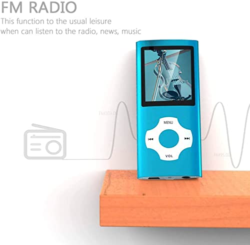 Hotechs MP3 Player with 32GB Memory, FM Radio, Voice Record (Blue) B931379
