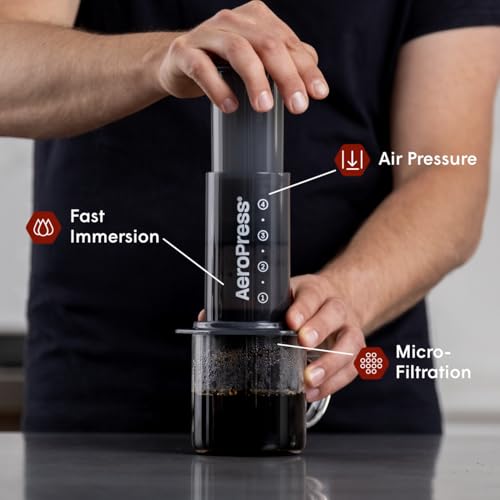 AeroPress Original Coffee Press – 3-in-1 Portable Coffee Maker for Travel S81656