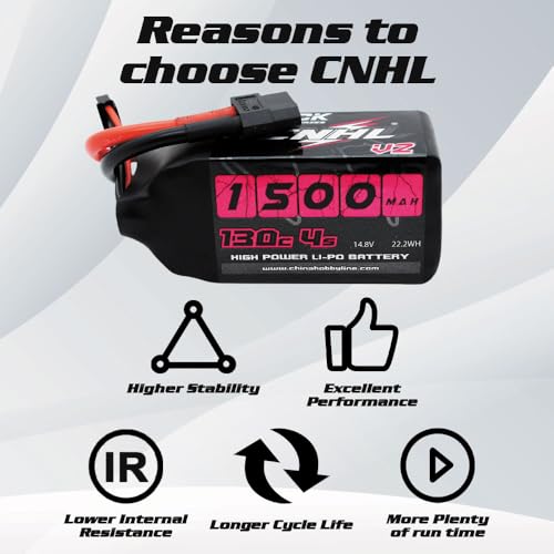 CNHL 1500mAh 130C 4S Lipo Battery with XT60 Plug for FPV Drone Racing G868