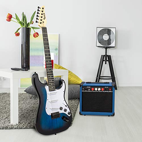 LyxPro Electric Guitar 39" Beginner Starter Kit with 20W Amp, Black B69338