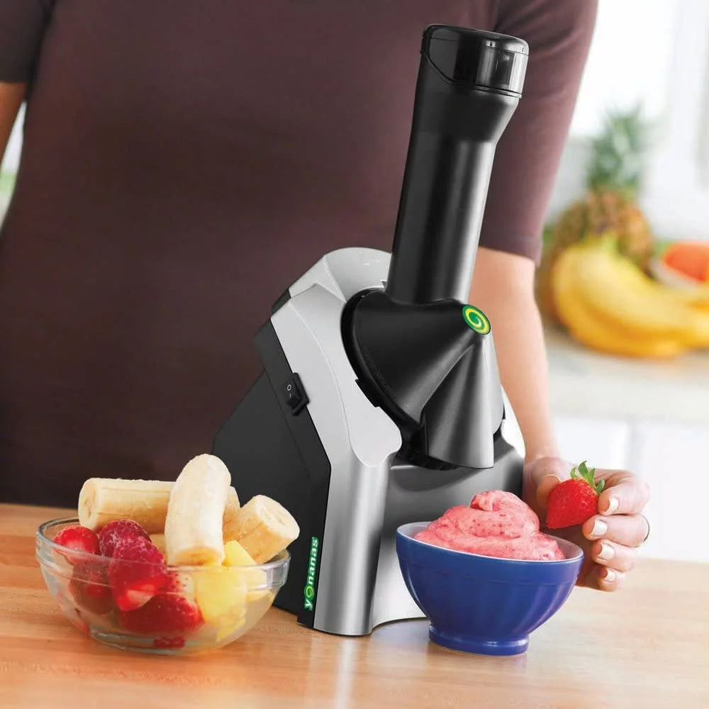 Yonanas Classic Original Healthy Dessert Fruit Soft Serve Maker, Silver K951564