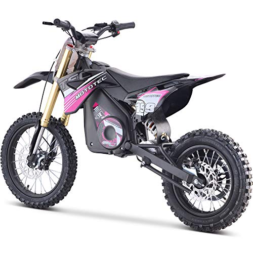 MotoTec 48v Pro Electric Dirt Bike 1800w Lithium Pink L9605
