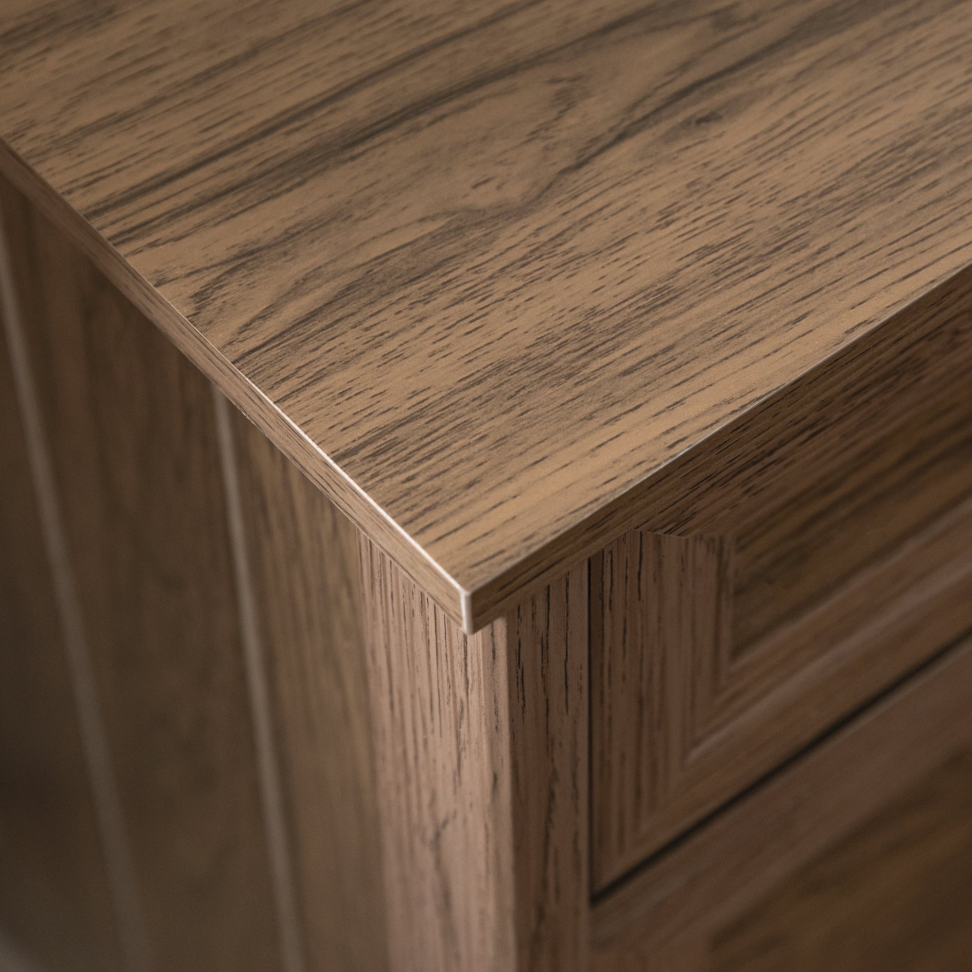 Manor Park Classic 1 Door Drawer Nightstand, Dark Walnut F8046