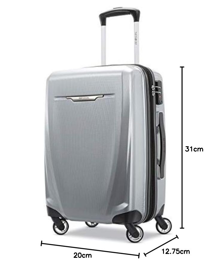 Samsonite Winfield 3 DLX Hardside Expandable Luggage, Silver, Carry-On 20-Inch F64293